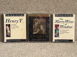 Audio Cassette Tape Bundle x 3 - Shakespeare - Henry V - All The Worlds A Stage - Picture 1 of 13