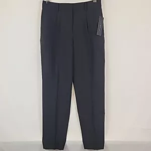 NEW Donna Karan Women's Straight Leg Pleat Front Dress Black Pants Sz 8 MSRP $99 - Picture 1 of 7