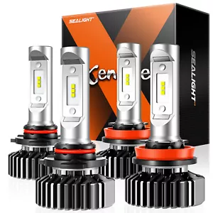 9005 H11 LED Headlight KITS Combo Bulbs High Low Beam Super Bright White 6000K - Picture 1 of 8
