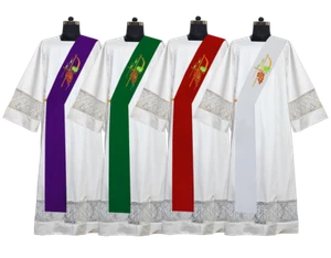 Liturgical Deacon Stole with Spiritual PAX with Grapes - Picture 1 of 5