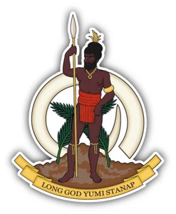 Calcomanía adhesiva para parachoques de coche escudo de armas Vanuatu - 3"", 5"" o 6"" - Imagen 1 de 1