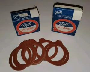 VTG Ball Split Tab Canning Jar Rubbers~2 boxes~24 Sealing Rings~New Old Stock - Picture 1 of 12