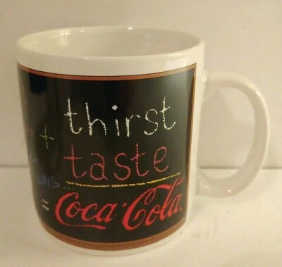 Coca Cola Company Mug Cup 12 fl oz Teacher+Thirst+Taste Always = Coca Cola 1995 - Image 1 of 4