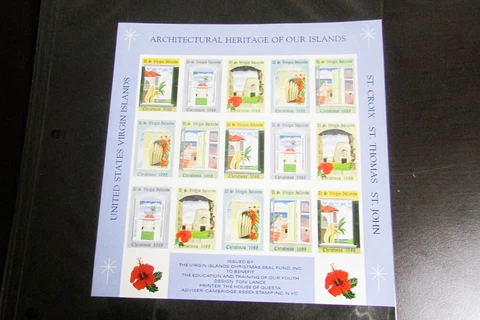 Virgin Islands Progressive Proof Mint NH Sheet-lets 9x sheets NH Cover