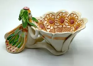 Vintage Jillian Barber Fantasy Mythical Fairy Bowl Sculpture Figure Signed - Picture 1 of 17