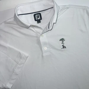 Footjoy FJ Polo Shirt Mens Large White Lightweight Golf Golfer Casual Adult - Picture 1 of 8