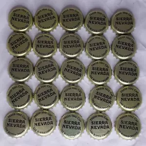 Lot of 25 Gold Sierra Nevada Brewing Company Beer Bottle Caps Crown - Picture 1 of 3