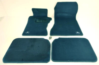 New OEM Genuine Mercedes Floor Mats 1987-1995 124 Body 4Matic Blue 4pc BQ6680193 - Image 1 of 4