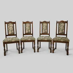 4 Dining Chairs by Old Charm Oak Ardley Green Light Oak Finish FREE* Delivery - Picture 1 of 12