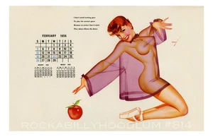New Pinup Girl Poster 11x17 George Petty Calendar Art February 1956 Ballet Sheer - Picture 1 of 1