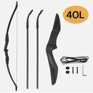 40lbs Archery 57inch Takedown Recurve Bow Right Left Hand Long Bow Youth Hunting - Picture 1 of 17
