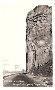 RPPC Postkarte Oregon Trail Highway Cape Horn Landschaft - Picture 1 of 2
