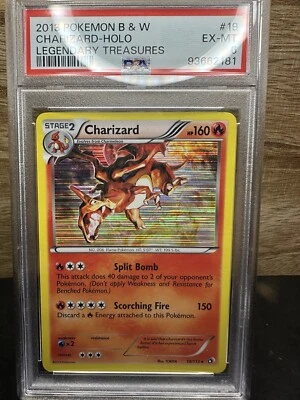 Pokemon TCG Charizard Legendary Treasures 19/113 Holo Rare Card PSA 6 ERROR 1/1 - Image 1 of 2