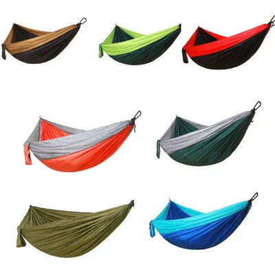 Portable Person Camping Travel Parachute Nylon Hammock Swing Bed Outdoor - Image 1 of 4