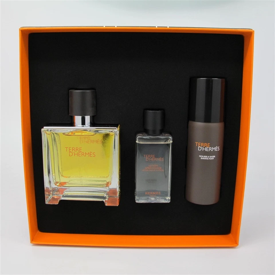 TERRE D'HERMES by Hermes Set: 75 ml Parfum Spray, 1.35 oz A/S & 1.6oz Shave Foam - Image 1 of 1