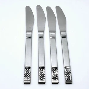Danika Celtic Knot 4 Tafelmesser 8 3/4" Edelstahl Besteck MSI Japan MCM - Bild 1 von 15