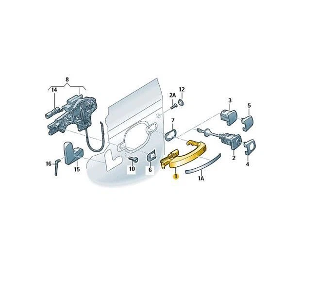 Original Türgriff außen Griff Audi Q7 4L0837205B GRU Neu - Bild 1 von 1