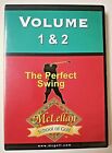 DVD vintage 1997 Mclellan School of Golf The Perfect Swing Volume 1 & 2 avec boîte