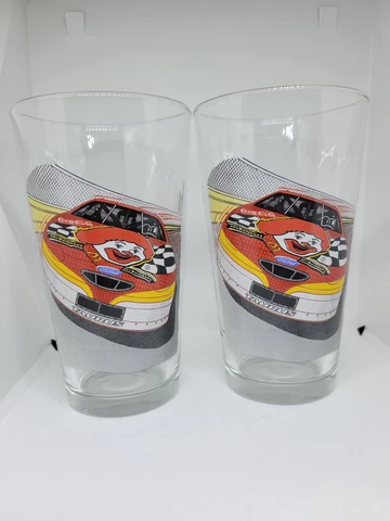 Pair Of McDonalds Bill Elliott NASCAR 50th Anniversary Collectible Glasses Cover