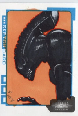 Aliens vs Predator Requiem AVP Inkworks 2007 Sketch S.IH Ingrid Hardy #065/193 - Image 1 of 4
