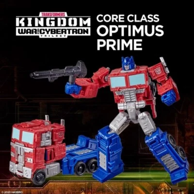 Transformers Optimus Prime Autobot Kingdom Hasbro Core Action Figure Toys New！ - Image 1 of 3