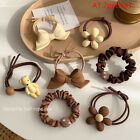 Colorful Hair Scrunchies Caramel Colored Bow Bear Beads Flowers Hair Rope