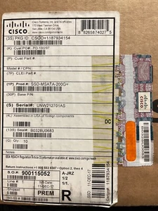 NEW Cisco SSD mSATA 200G 200 GB SATA Solid State Disk ISR 4300 Series NEW SEALED - Picture 1 of 5