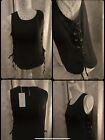 NWT Black Sleevless  Top Lace Up SIDS  By Cherry Koko  36? Bust