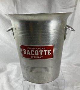 SHABBY SACOTTE CHAMPAGNE ICE BUCKET COOLER FRENCH WINE BAR WHITE VINTAGE WEDDING - Picture 1 of 19