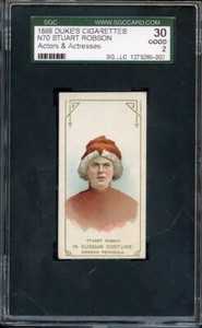 ^ 1889 DUKE'S CIGARETTES N70 ACTORS & ACTRESSES STUART ROBSON SGC GOOD 30 / 2 NS