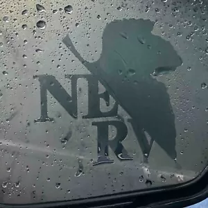 Evangelion Nerv Emblem Clear Decals Customized Anti fog Rain proof Mirror Peeker - Picture 1 of 5
