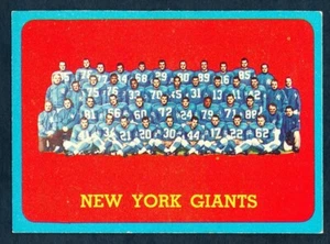 1963 Topps Football #60 New York Giants Team EXMT+ - Bild 1 von 2