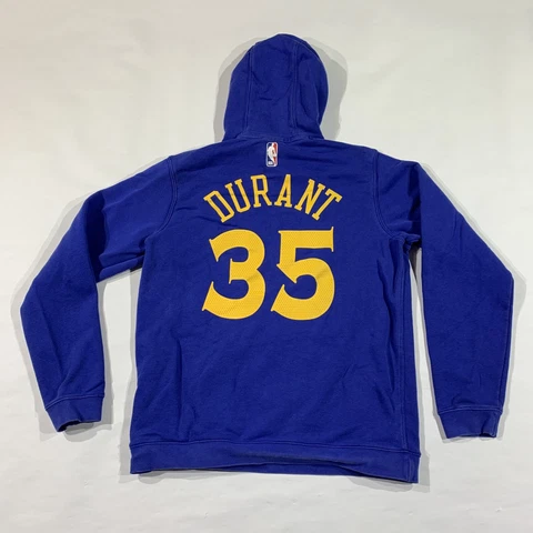 Golden State Warriors Hoodie Mens Large Blue Sweater Nike Kevin Durant Fleece Cover
