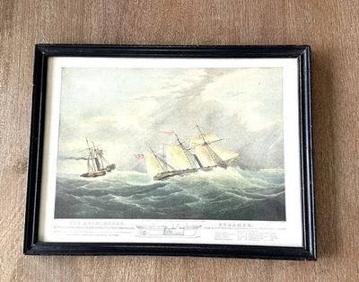 Impresión náutica vintage enmarcada de SS. Arquímedes Foto 1 de 4