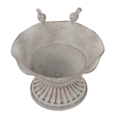  Rustikale Blumenurnenvase: Antiker Blumenurnenhalter aus Metall, Übertopf für - Bild 1 von 4