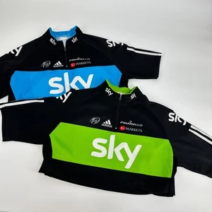 Adidas Team Sky Radsport Shirt Trikot Pinarello Viertelreißverschluss Herren Large Lof von 2 - Bild 1 von 12