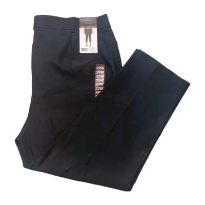 Pantalones de vestir Rafaella negros elásticos al tobillo talla 22W Foto 1 de 4