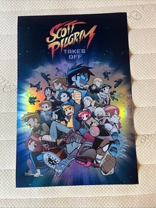 “Scott Pilgrim Takes Off” Bottleneck Gallery Rainbow Foil Edition 24 x 36 Poster - Picture 1 of 5
