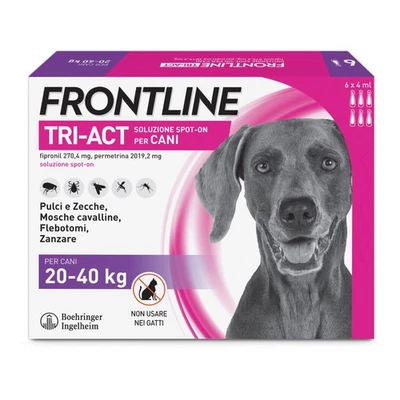 Frontline Triact 6 Pipette Cane L (20-40Kg) Antiparassitario Per Cani E Cuccioli - Immagine 1 di 4