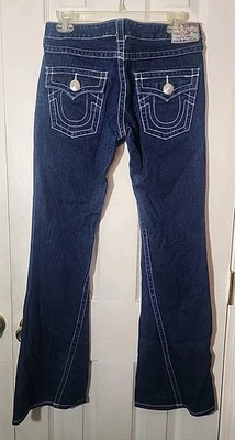 Y2K True Religion Womens Joey Super T Flare Jeans Blue Size 28  - Image 1 of 4