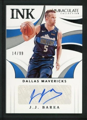 2020-21 J J BAREA 14/99 AUTO PANINI IMMACULATE COLLECTION INK AUTOGRAPHS - Image 1 of 2