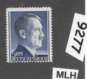 MLH Stamp 5RM Sc 527 Perf 12.5 Adolf Hitler Third Reich era Germany WWII #9277 - Picture 1 of 1