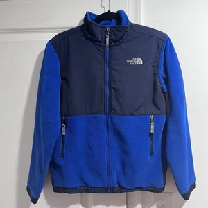 The North Face Blue Fleece 1/4 Zip Up Jacket Boys Youth Size L - Picture 1 of 13