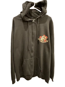 Top Sudadera con Capucha Pesada Para Hombre XL Cremallera Completa Cordón Sin Remordimientos Y2K De Colección - Imagen 1 de 9