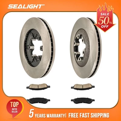 Front Brake Rotor and Ceramic Pads Kit For 2009-2012 Chevy Colorado GMC Canyon - Изображение 1 из 4