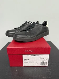 Zapatillas Tenis Salvatore Ferragamo Para Hombre Negras Pierre Talla 11 Negras - Imagen 1 de 8