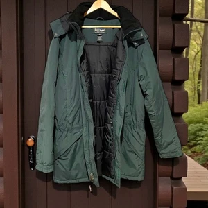 Vintage L.L. Bean RARE Men's Heavy Duty Forrest Green Winter Puffer Jacket - Picture 1 of 11