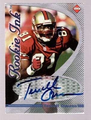 Terrell Owens 1998 Collectors Edge Rookie Ink Auto - Image 1 of 2