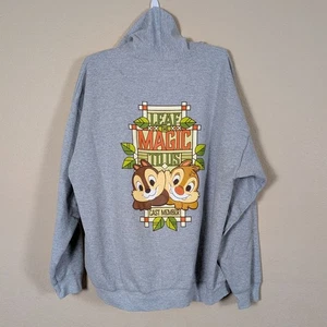 Disney Parks Zip up Hoodie XXL "Leaf the Magic to us" Cast Member Chip n' Dale - Bild 1 von 6