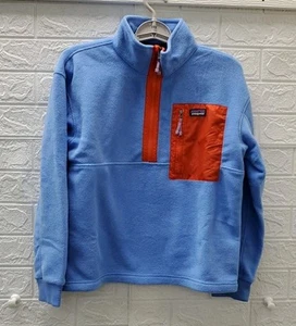 New Patagonia Kid Microdini 1/2 Zip Top Abundant Blue Size 14 [XL] - Picture 1 of 6